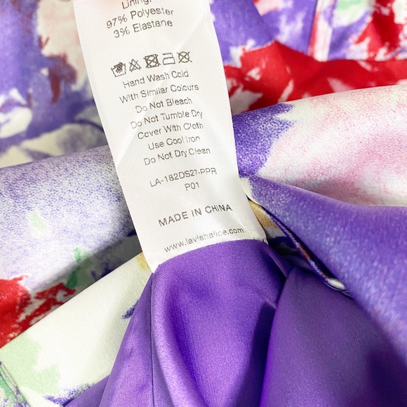 Lavish Alice Floral Corset Midi Cocktail Dress - Picture 8 of 8